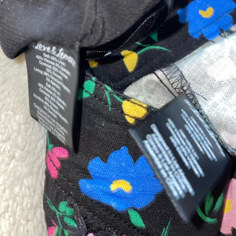 For Love & Lemons Robin Blue and Pink Floral Two-Piece Tank and Shorts Set - Picture 10 of 10